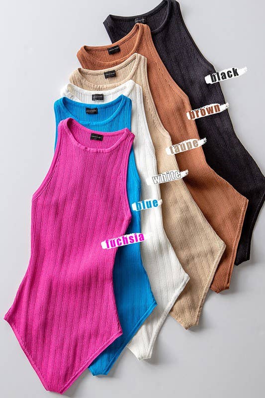 Stacy Sleeveless Knit Bodysuit