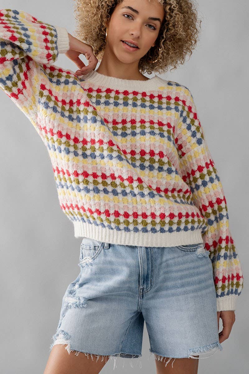 Springtime Striped Sweater