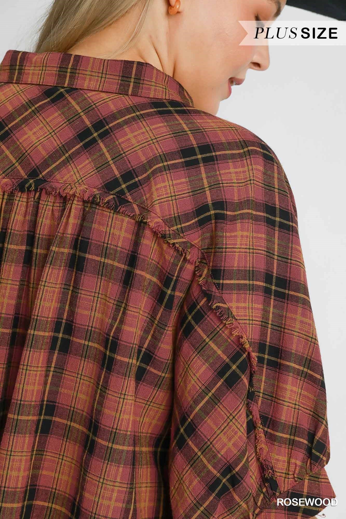 Plaid Collared Button Down
