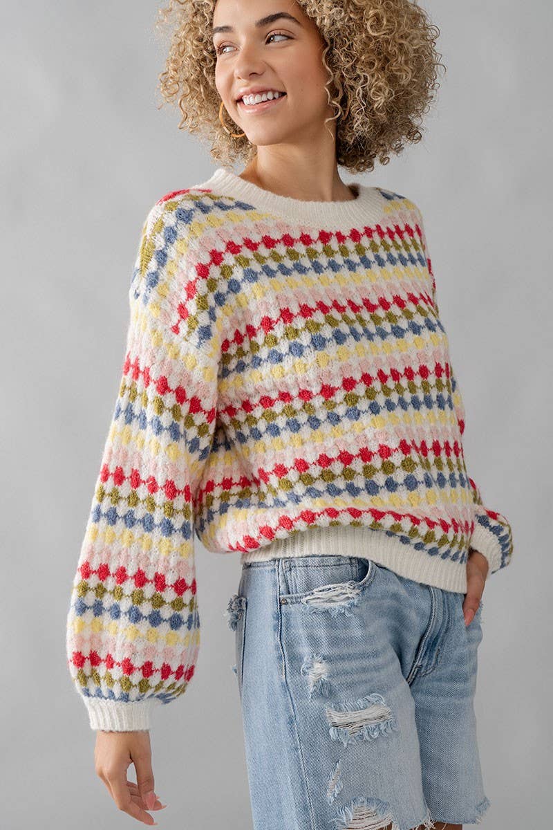 Springtime Striped Sweater