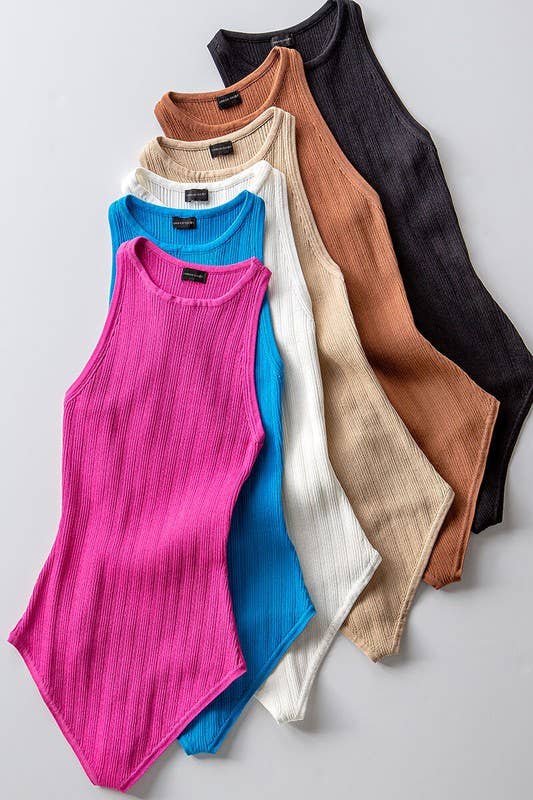 Stacy Sleeveless Knit Bodysuit