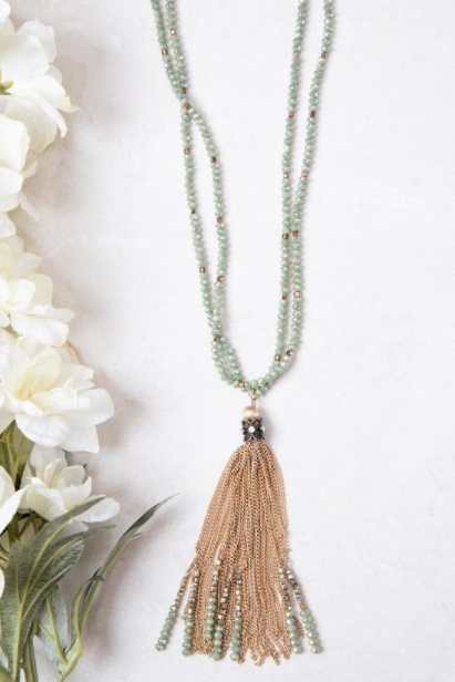 Seafoam Beaded Necklace