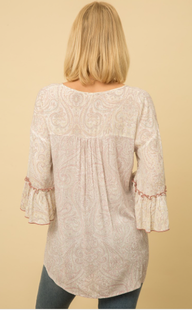 Lavender Paisley Blouse