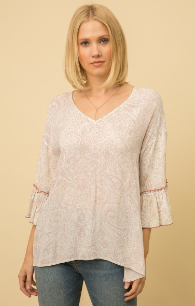 Lavender Paisley Blouse
