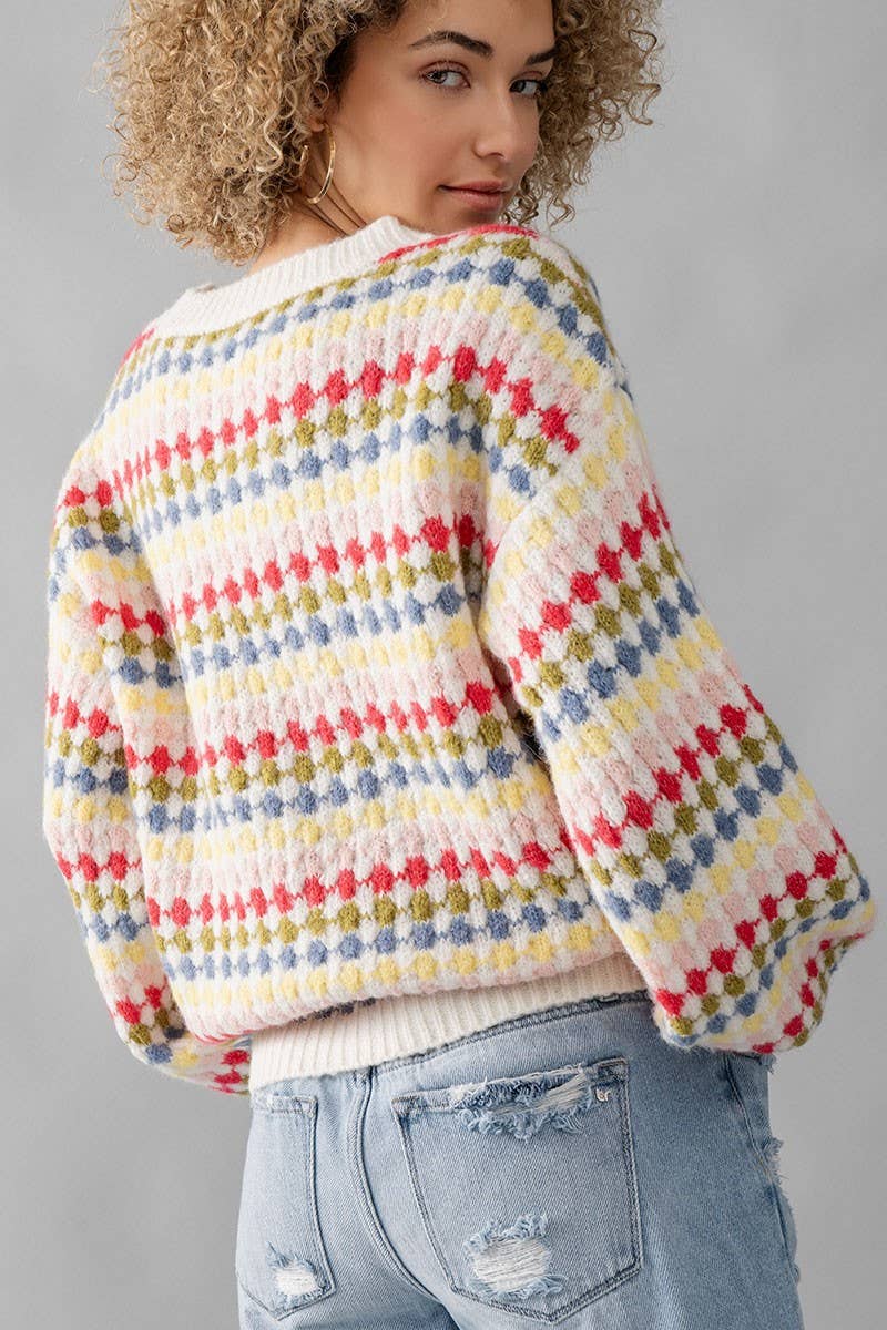 Springtime Striped Sweater