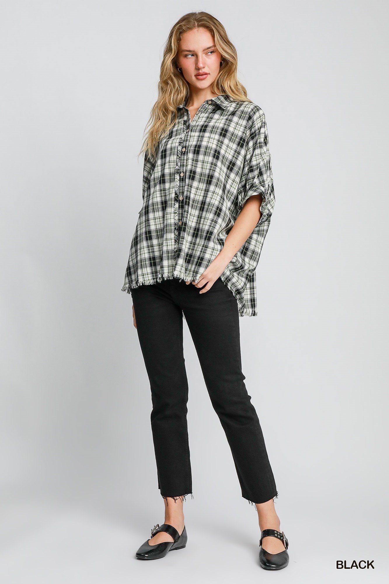 Plaid Collared Button Down