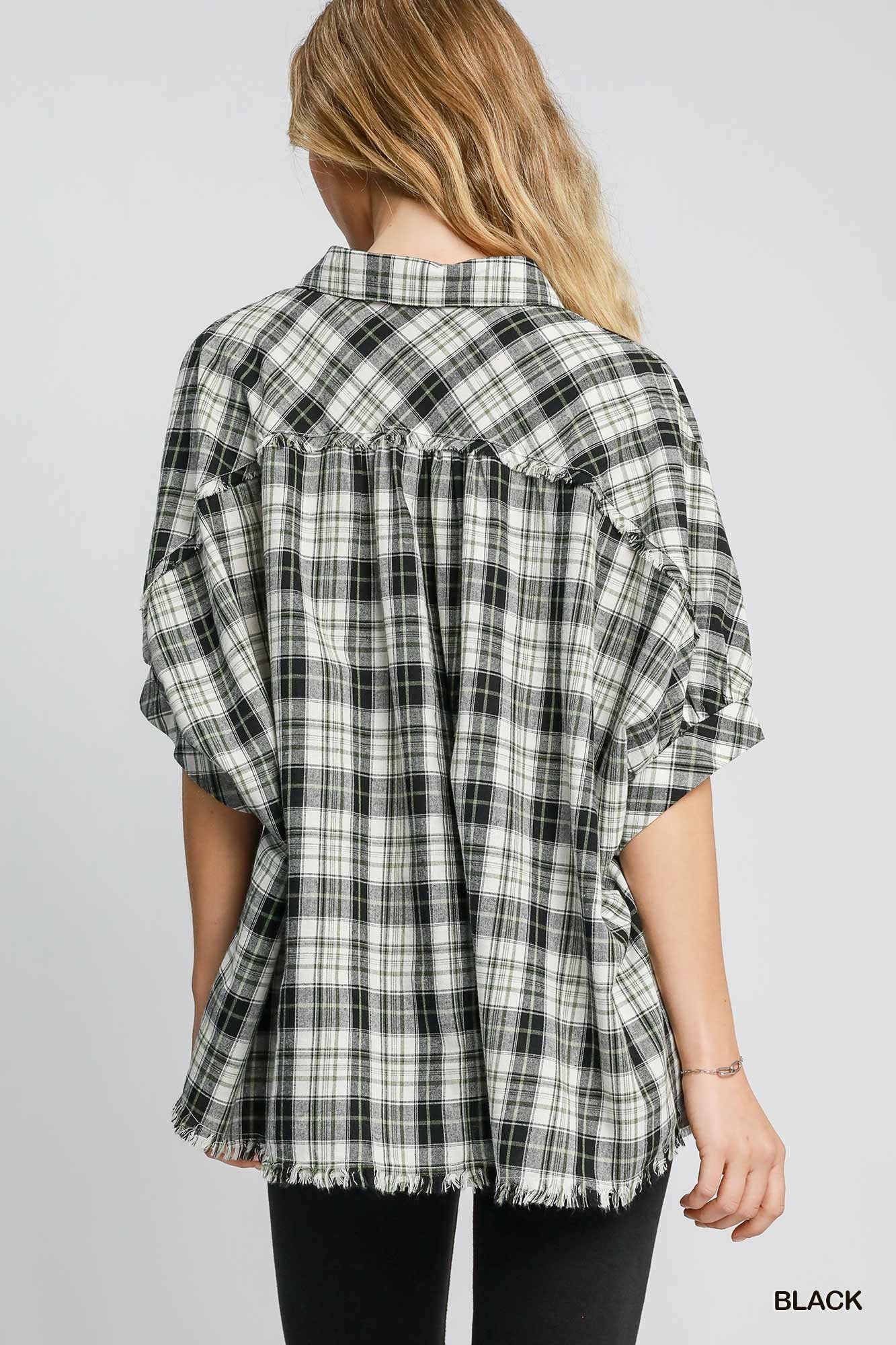 Plaid Collared Button Down