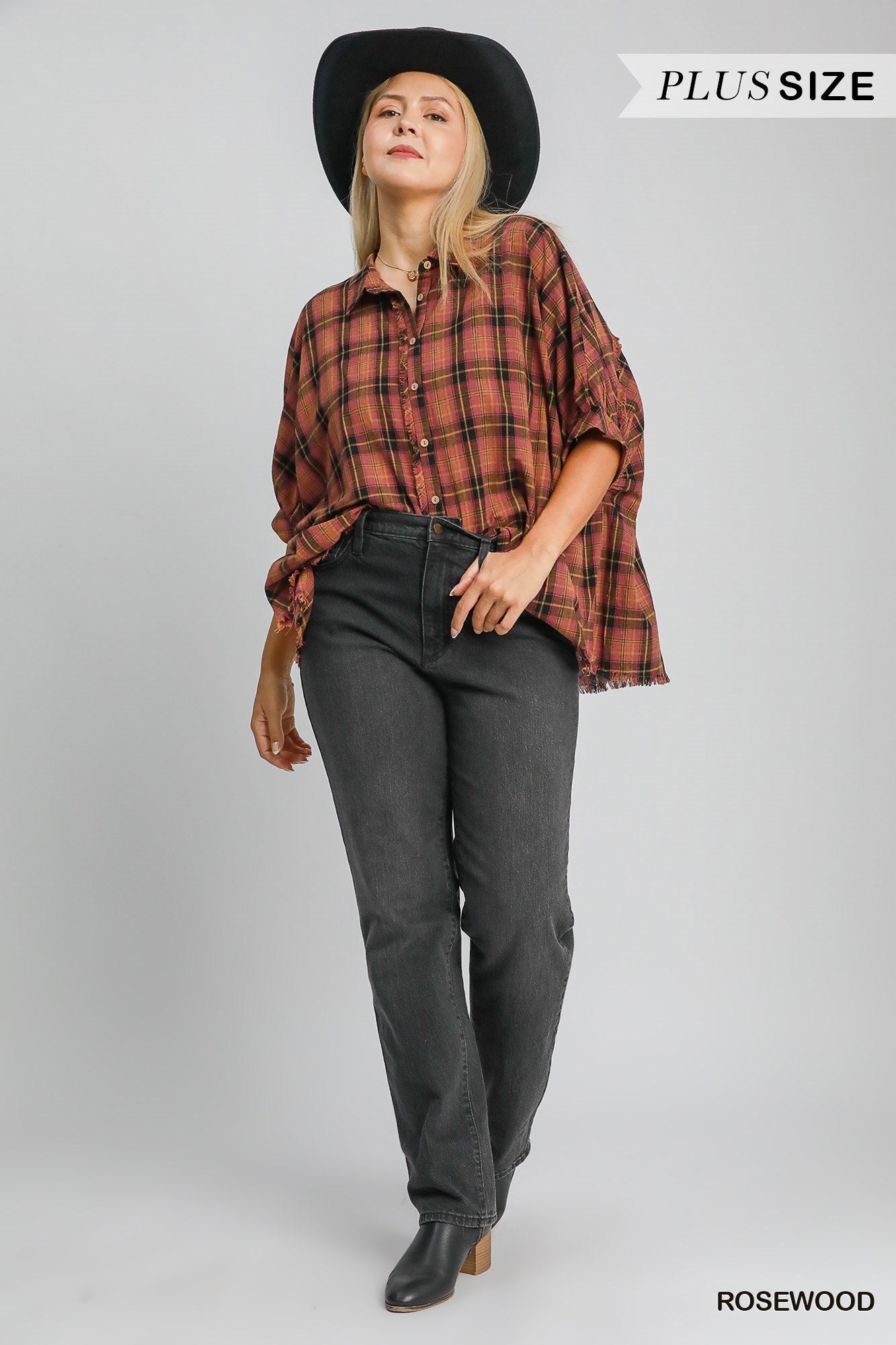 Plaid Collared Button Down